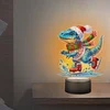Acryl Weihnachten Dinosaurier doppelseitig - 5d DIY Bastellampe