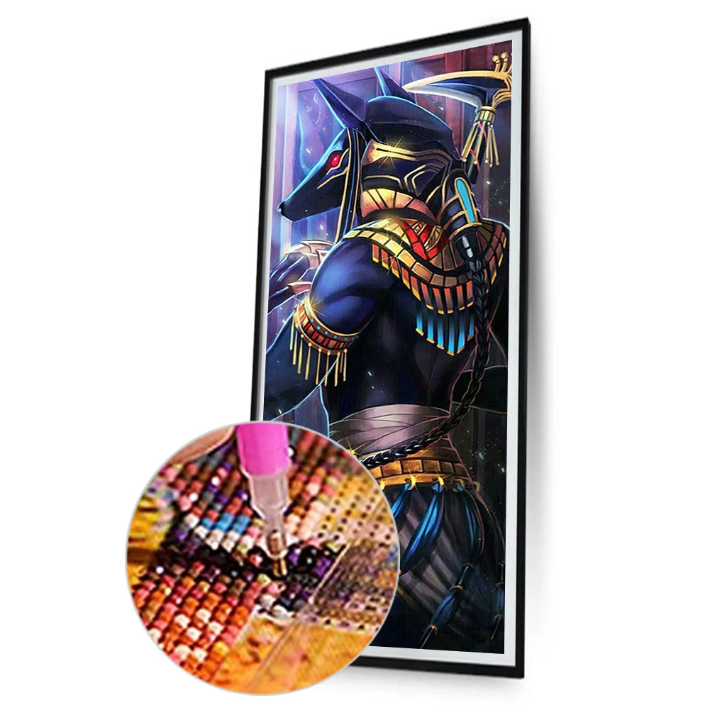 Full Square Diamond Painting 35*85cm - Donkey-Headed Warrior