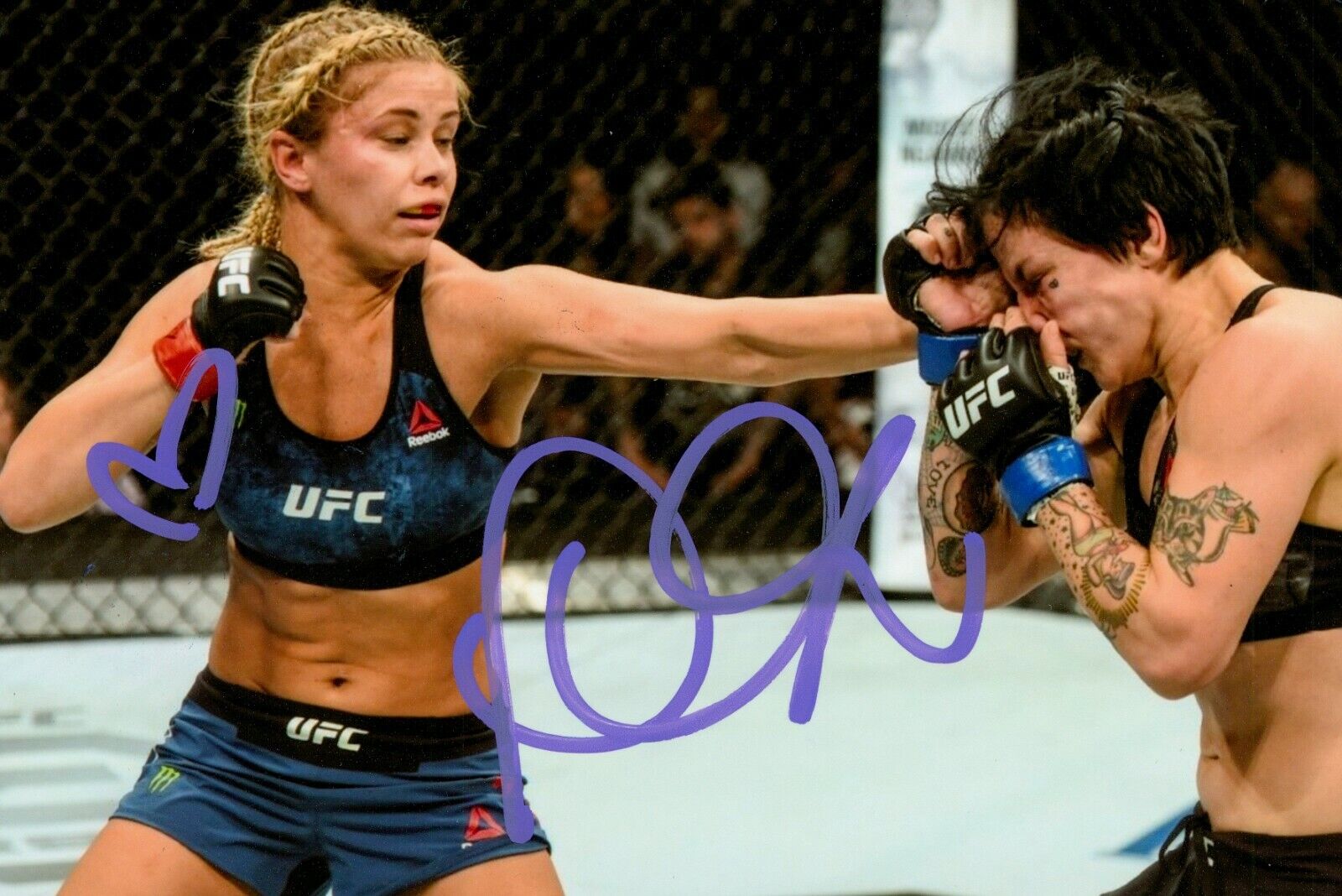 Paige VanZant Signed 6x4 Photo Poster painting UFC MMA Fighter Octagon Flyweight Autograph + COA