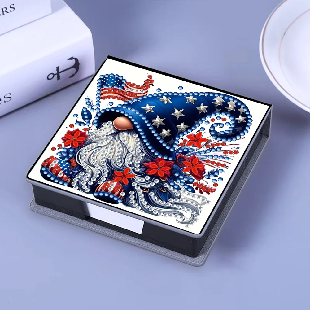 PU 5D Diamond Painting Kit Note Box DIY Diamond Art Notepad Box (C)
