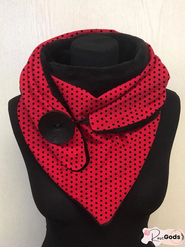 Polka Dot Casual Knitting Scarf