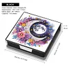 (US Local)PU Moon Flower Diamond Painting Notecard Box with 160 Sheets of Paper