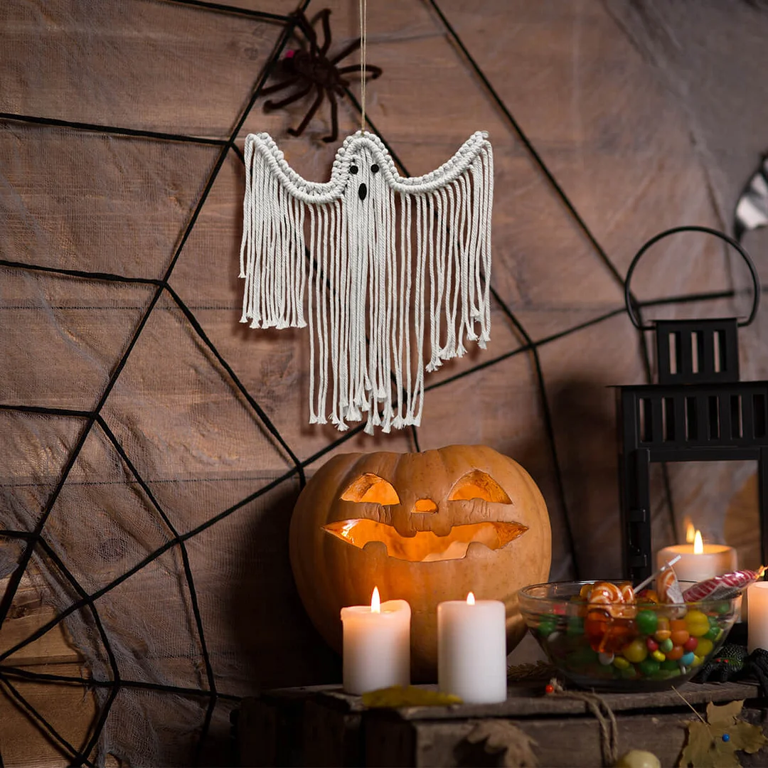 Mewaii® Halloween Handcrafted Woven Ghost Halloween Decoration