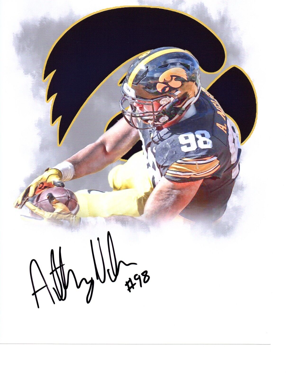 Anthony Nelson Iowa Hawkeyes signed autographed 8x10 football Photo Poster painting edit