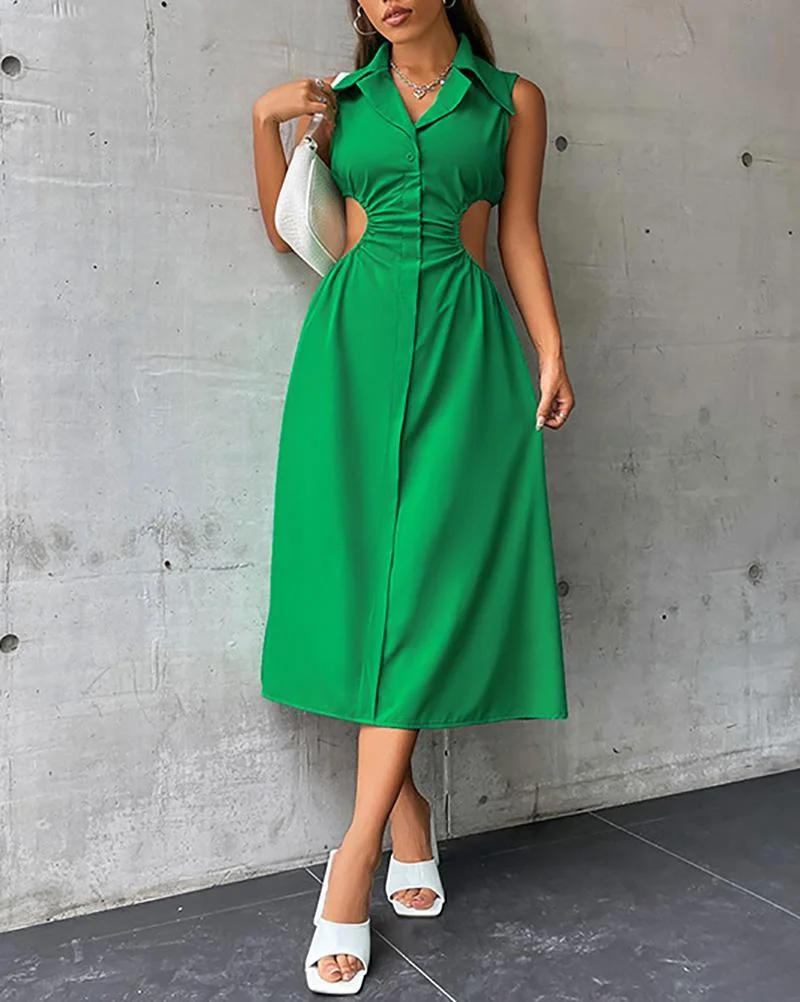 Sexy V-Neck Waistless A-Line Dress