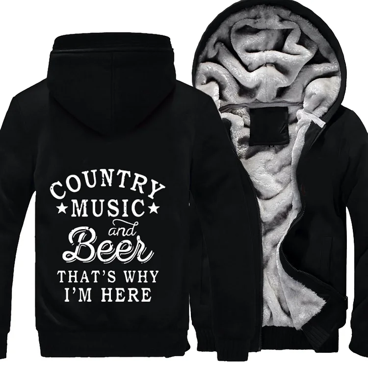 Country Music And Beer, Beer Fleece Jacket
