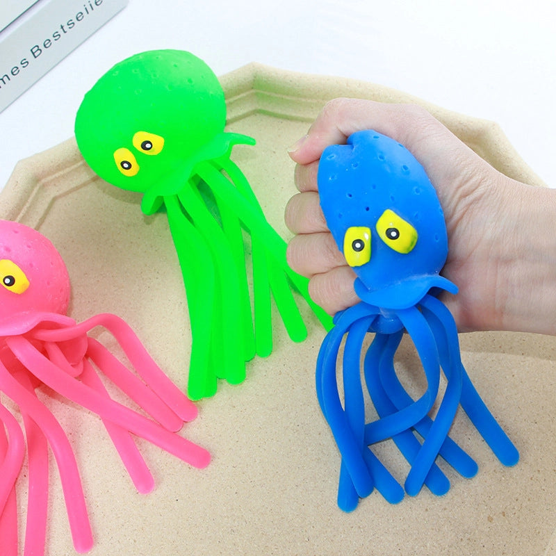 Water Playing Octopus Pinch Music Toys Marine Animals Children’s Bathing Swimming Pool Beach Octopus Water Playing Toys Decompression