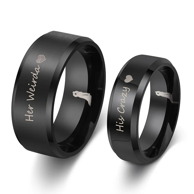 Couple Ring Personalized Love Matching Rings Gift for Couple Friends BBF