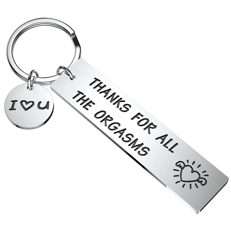 Thanks for All The Orgasms Funny Keychain Custom Name Gift for Couple
