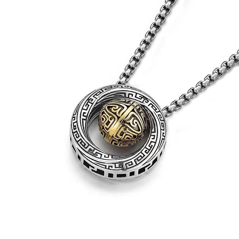 Minimalist Round Ball Copper Plating Men’s Pendant Necklace
