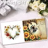 6pcs Diamond Painting Bee Greeting Card with Envelope for Family Friends Holiday Gift Congratulations