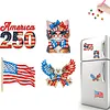 4pcs America 250th Anniversary DIY Diamond Art Magnets Kit Diamond Art Refrigerator Magnet Rhinestones Refrigerator Magnetic Sticker for Adult Beginners DIY Home Office Decor (04)