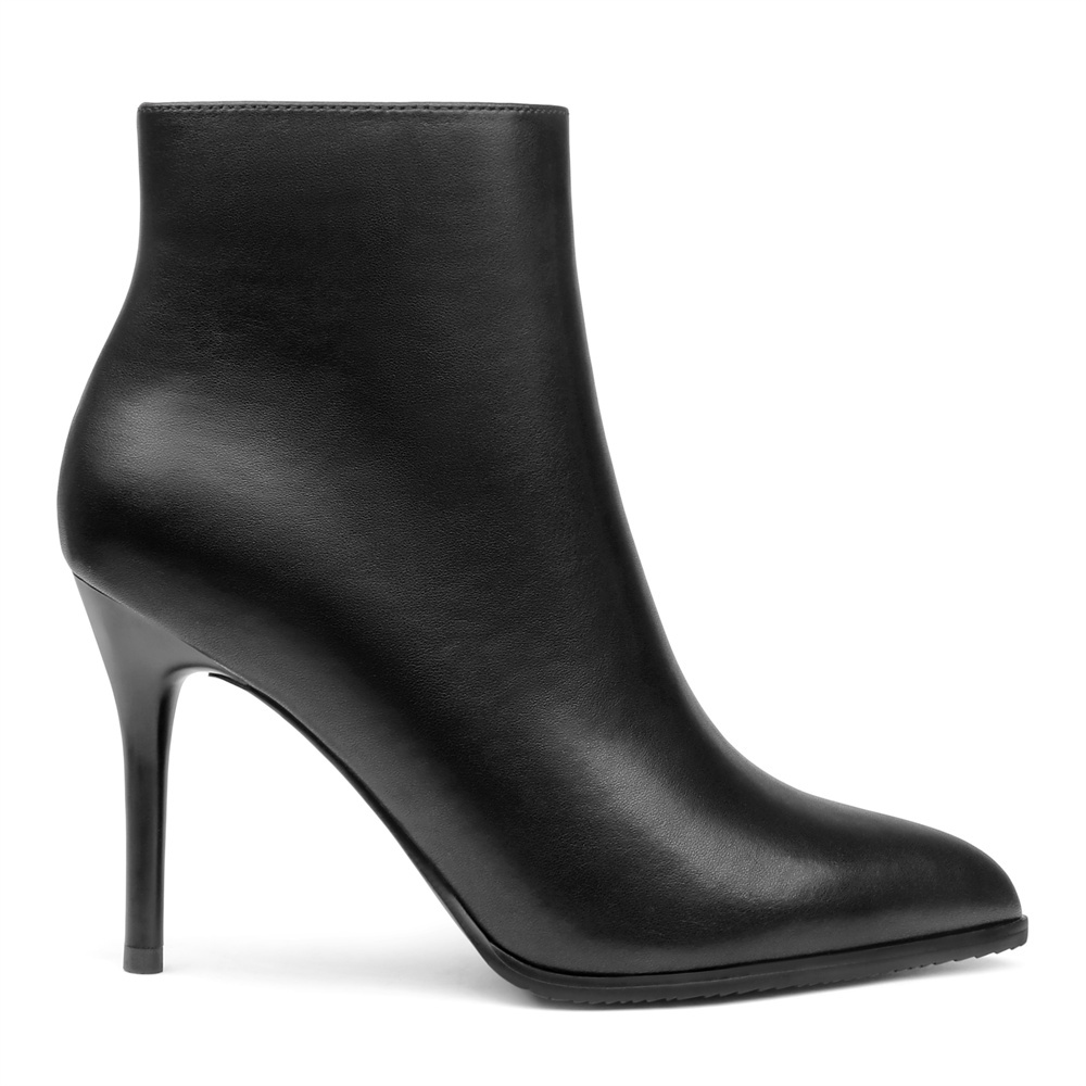 Women's Side Zipper Ankle Boots Heeled Shoes-MERUMOTE