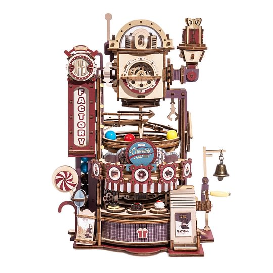  Robotime Online ROKR Chocolate Factory Marble Run 3D Wooden Puzzle LGA02