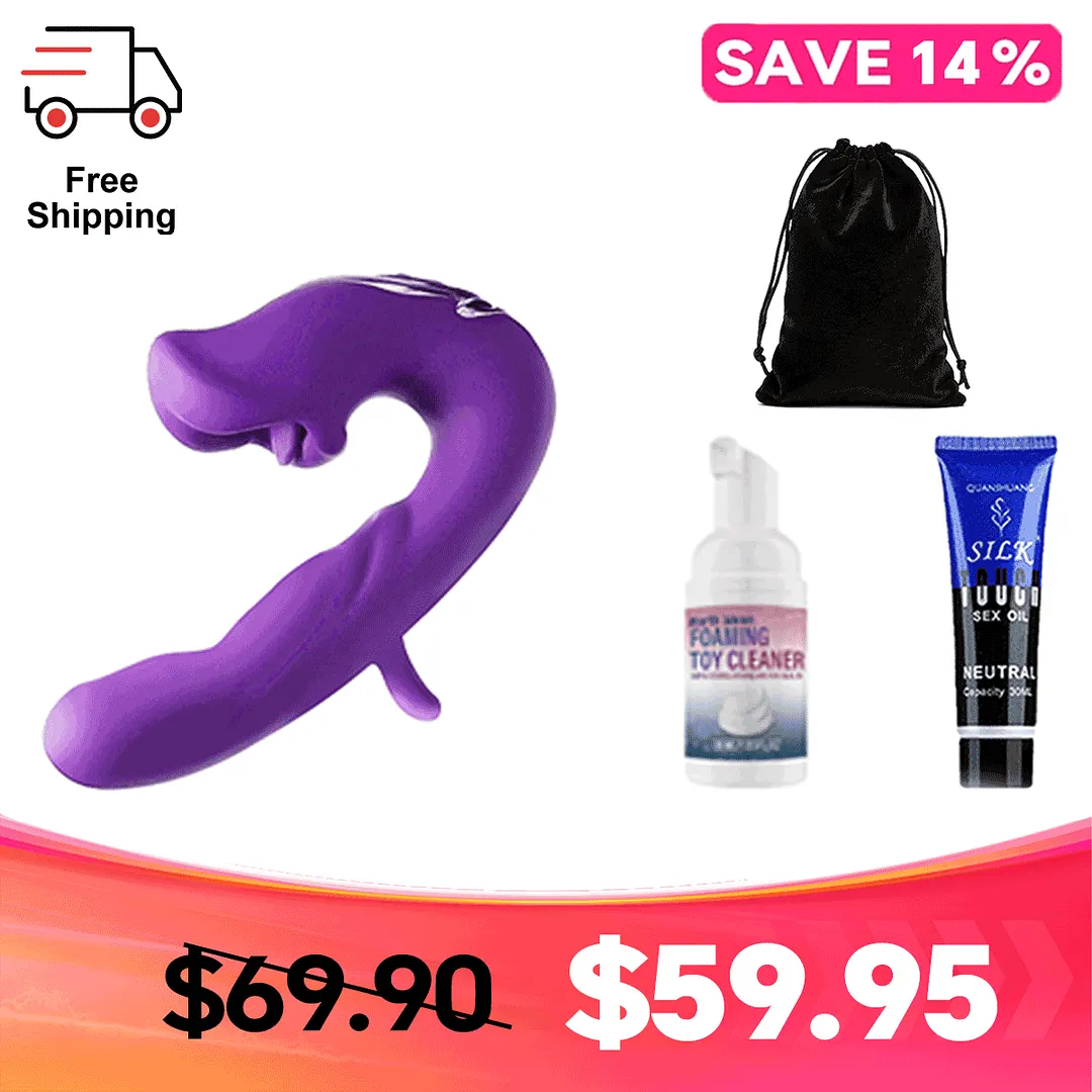 Violet PulseWave Rabbit Massager &ndash; Tongue Motion