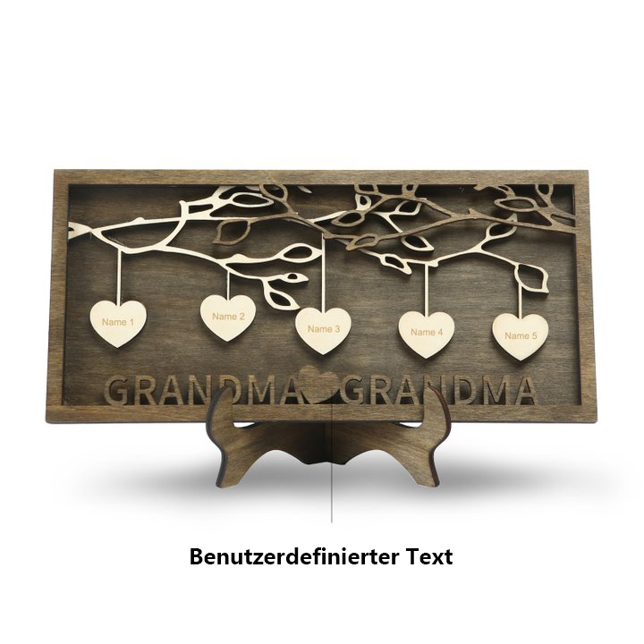 Kettenmachen 5 Namen Personalisierbare Stammbaum Rahmen Holzrahmen 5 Familienmitglieder Benutzerdefinierter Text