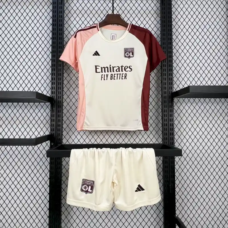 24/25 Kids Lyon Soccer Jersey Second Away