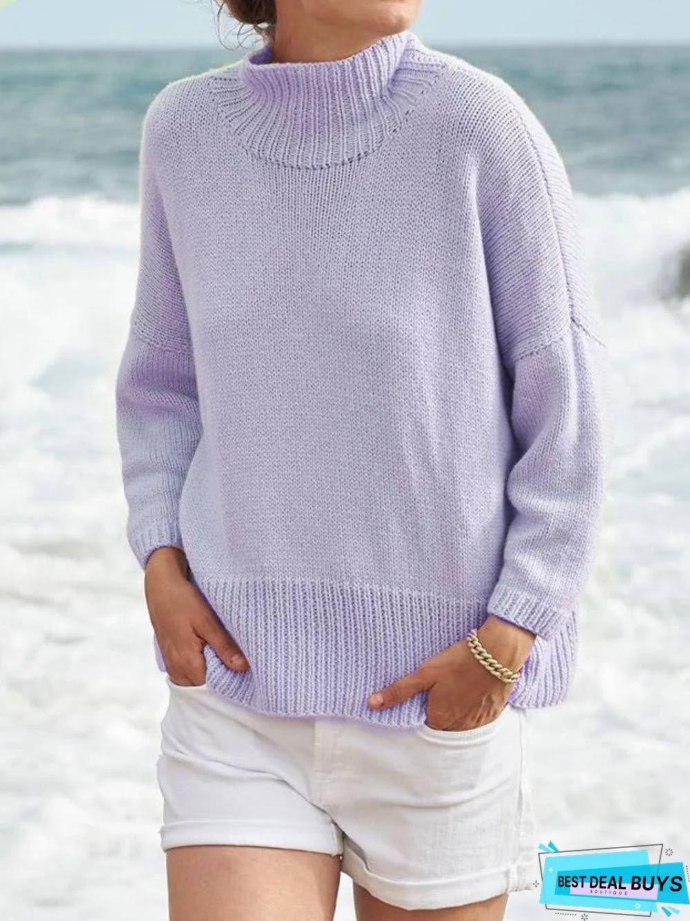 Turtleneck Long Sleeve Shirts & Tops