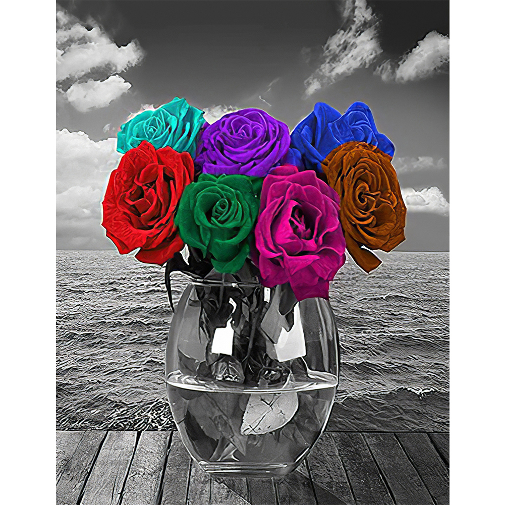 

Colorful Roses - Round Drill Diamond Painting - 30*40CM, 501 Original
