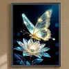 5D Diamond Painting Kit Full Drill Round Resin Rhinestone Canvas(Butterfly)