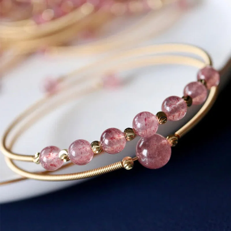 Pink Crystal Amethyst Moonstone Warmth Bracelet