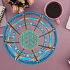 (US Local)Flower Diamond Painting Wooden Serving Tray Decorative Diamond Art Fruit Tray(A)