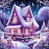 Diamond Painting-DIY Crystal Rhinestone Christmas Snow House