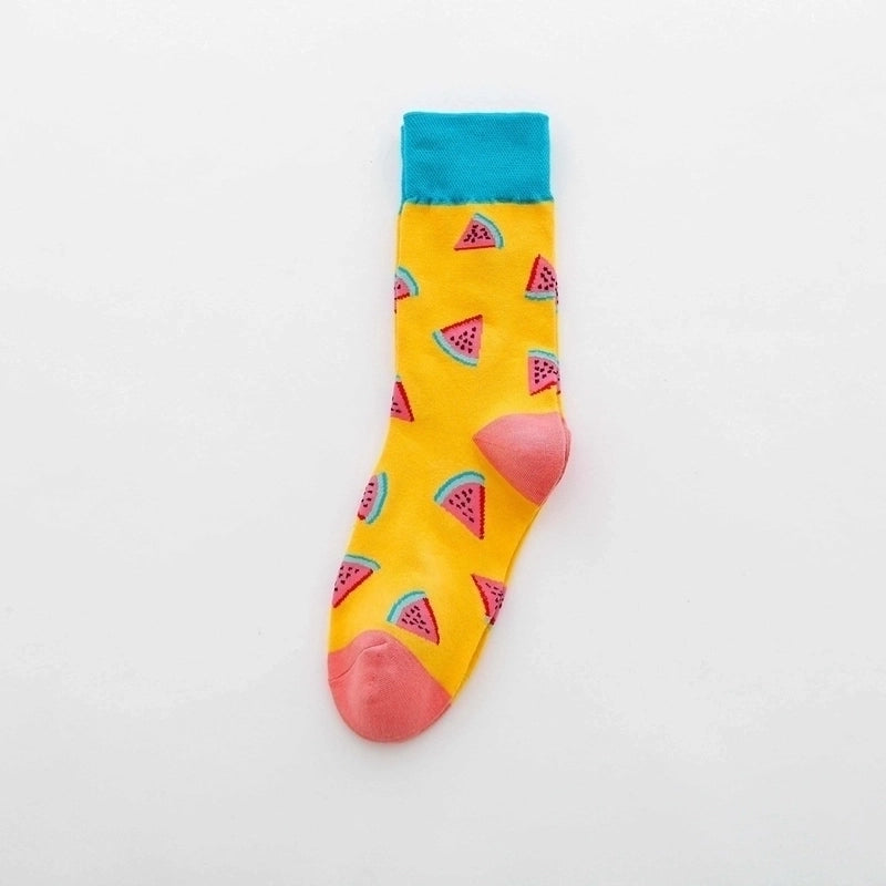 Women’s Cartoon Style Animal Fruit Cotton Crew Socks A Pair