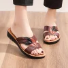 🔥LAST DAY 49% OFF🔥-Women's Leaves Decor Sandals, Slip On Soft Sole Platform Casual Slides, Non-slip Summer Slides
