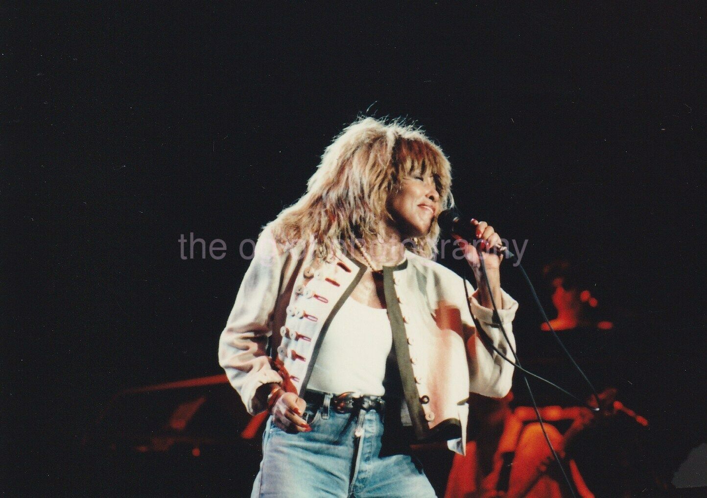 TINA TURNER IN CONCERT Found Photo Poster painting COLORLEGENDARY SINGER 94 5 H