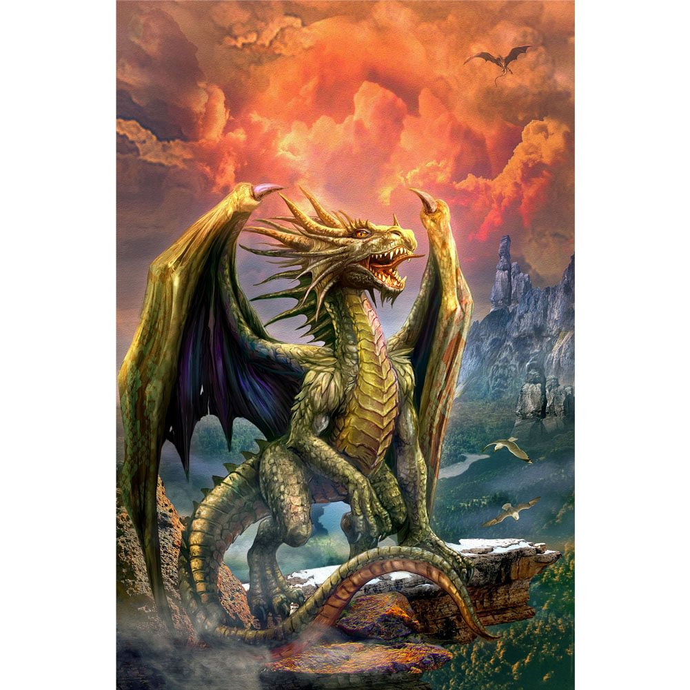 Dragon - Full Round Diamond Painting(40x60cm)