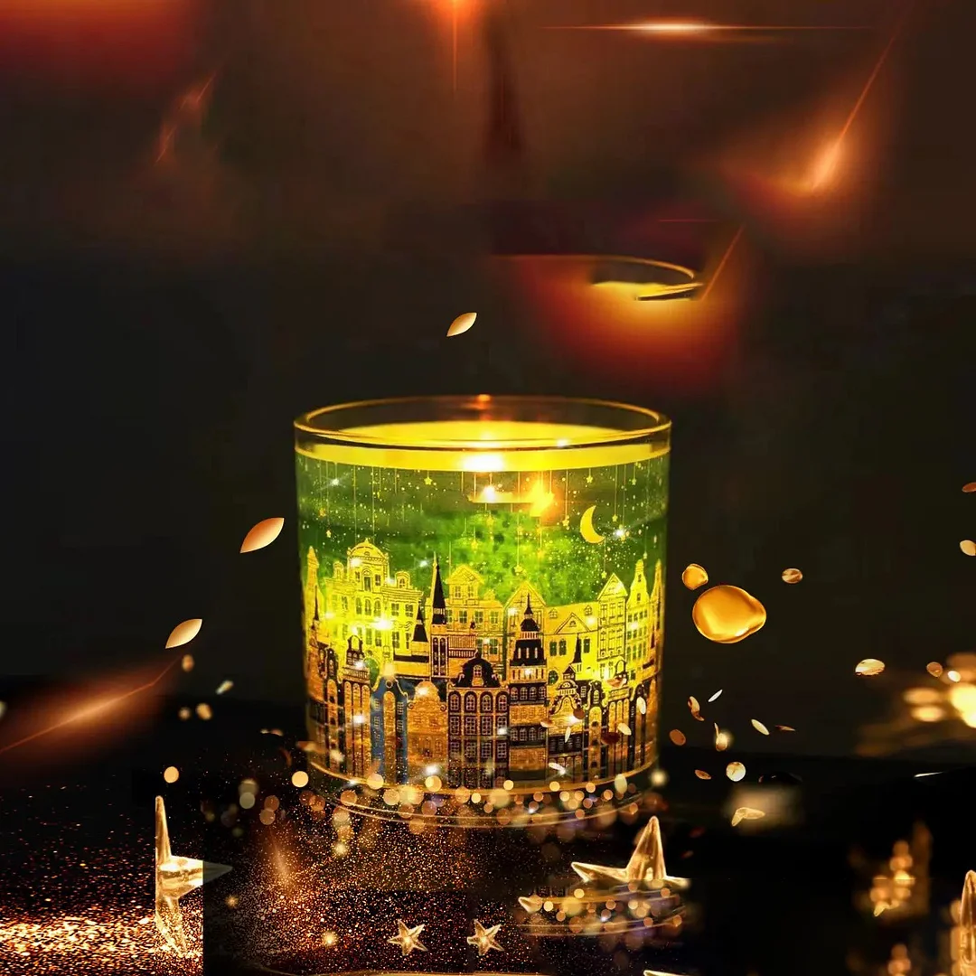 🔥Limited Time Offer🔥Christmas Green LED lighting Aromatherapy candle atmosphere luminous cup