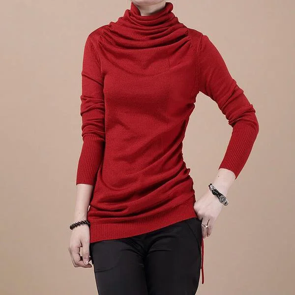 Burgundy Woolen sweater top