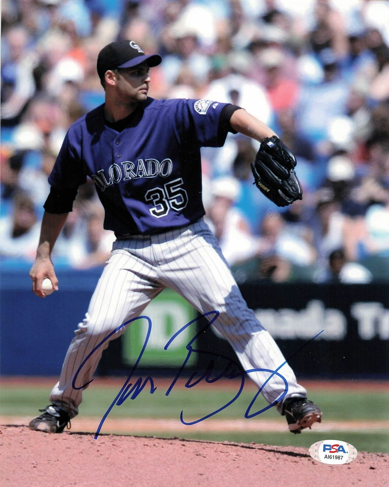 TAYLOR BUCHHOLZ signed 8x10 Photo Poster painting PSA/DNA Colorado Rockies Autographed