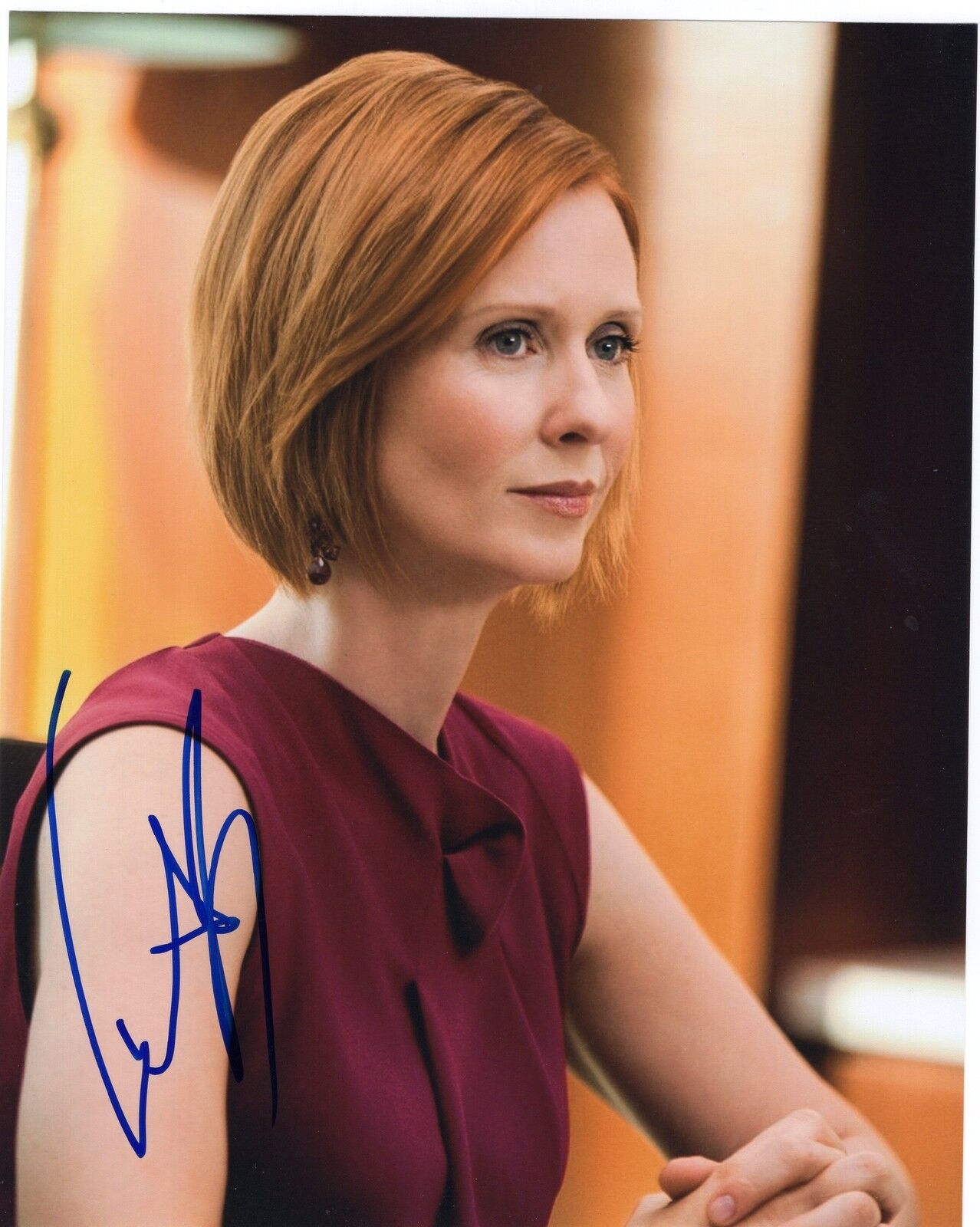 Cynthia Nixon Sex and the City Miranda Hobbes Signed 8x10 Photo Poster painting w/COA