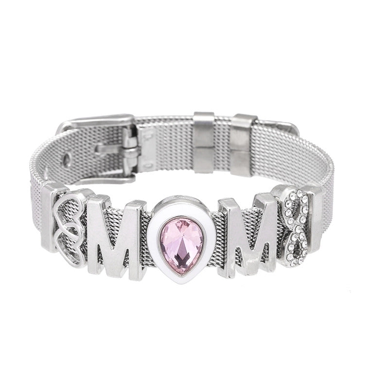 Cute Minimalist Heart Shape Titanium Steel Bracelets In Bulk