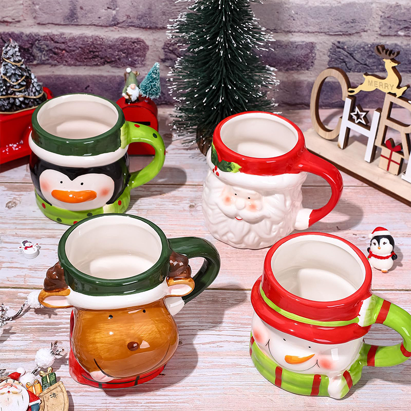 Without Lid SET (Santa Claus + Snowman + Penguin + Moose)