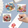 (US Local)6Pcs Ladybug Bee Diamond Painting Greeting Card for Holiday Party Favors