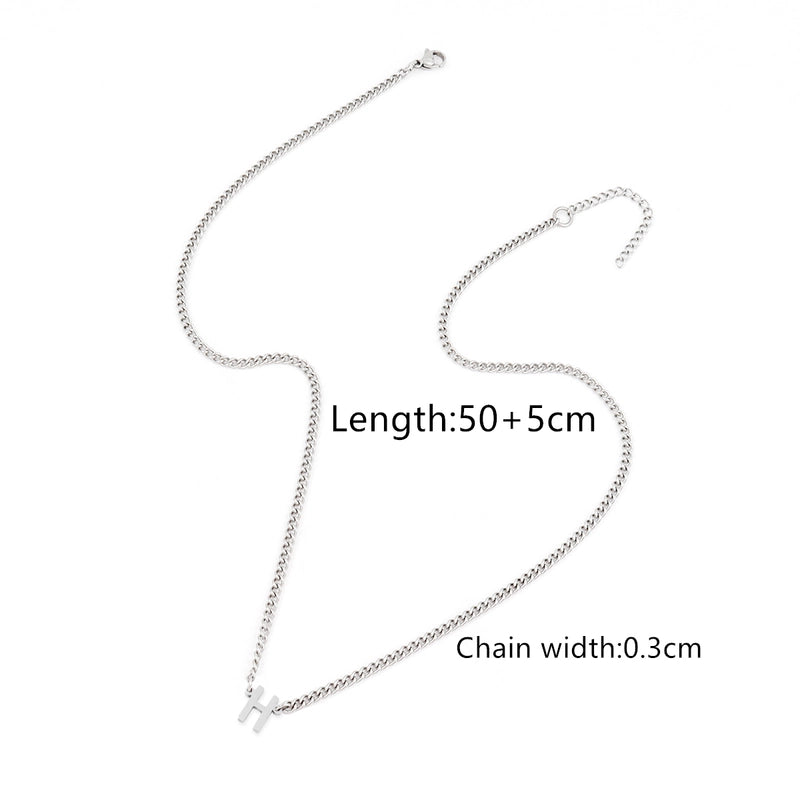 Minimalist Classic Style Letter 201 Stainless Steel 304 Stainless Steel Men’s Pendant Necklace Men Pendant Necklaces