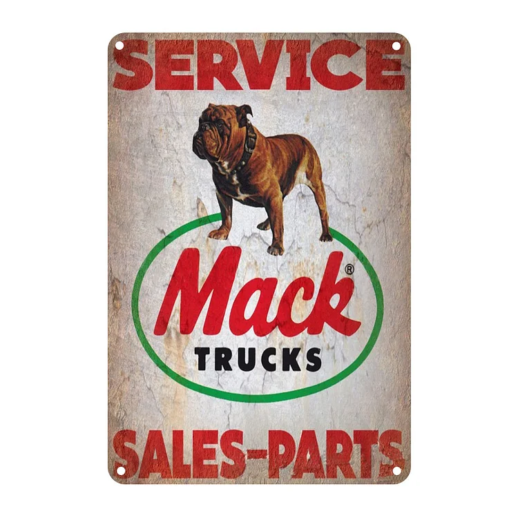 MACK truck - enseigne vintage en étain - 11.8x15.7inch