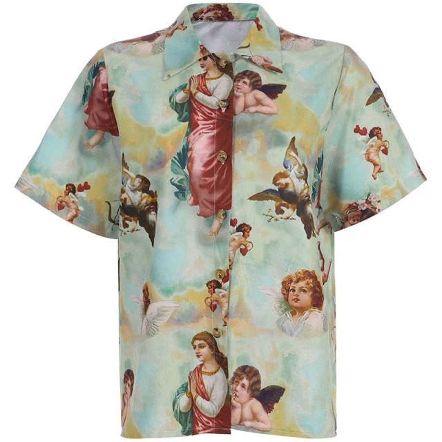 Vintage T Shirt Women Hawaii Blouse