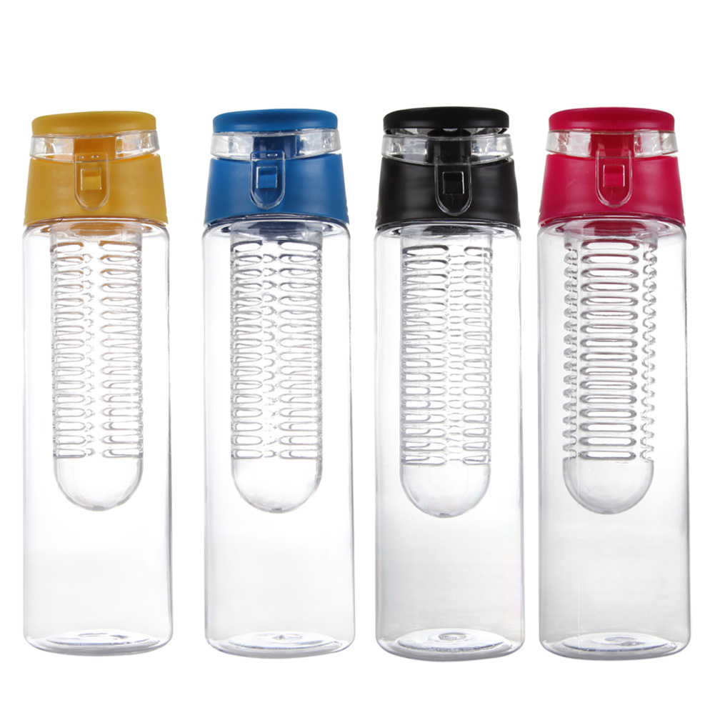 

800ML Sports Lemon Juice Flip Lid Fruit Infuser Infusing Water Bottle, 蓝色, 501 Original