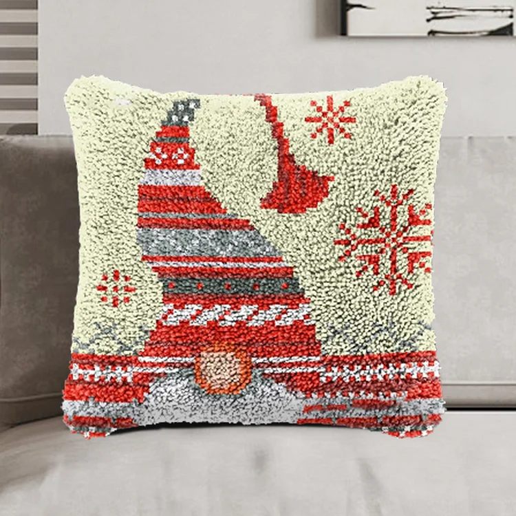 Snow Man Latch-Hook Front Cushion Pillow Kit Orchidea 4118 - Veralis