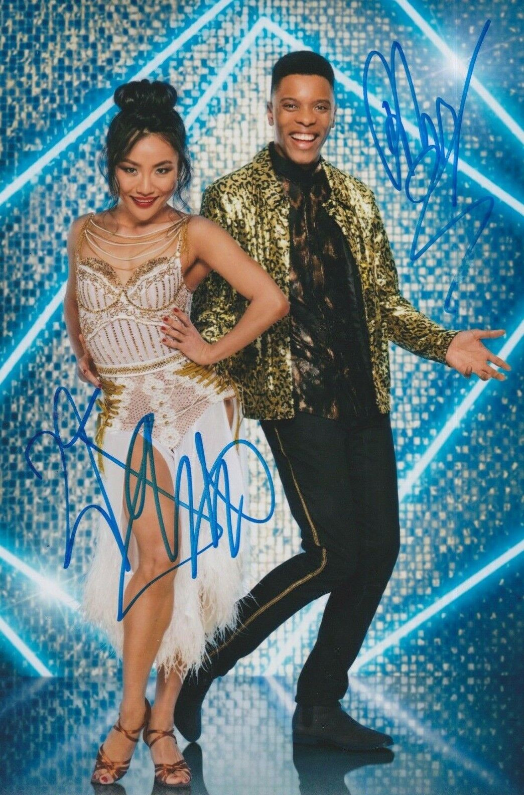 Rhys Stephenson / Nancy Xu **HAND SIGNED** 12x8 Photo Poster painting ~ Strictly Come Dancing