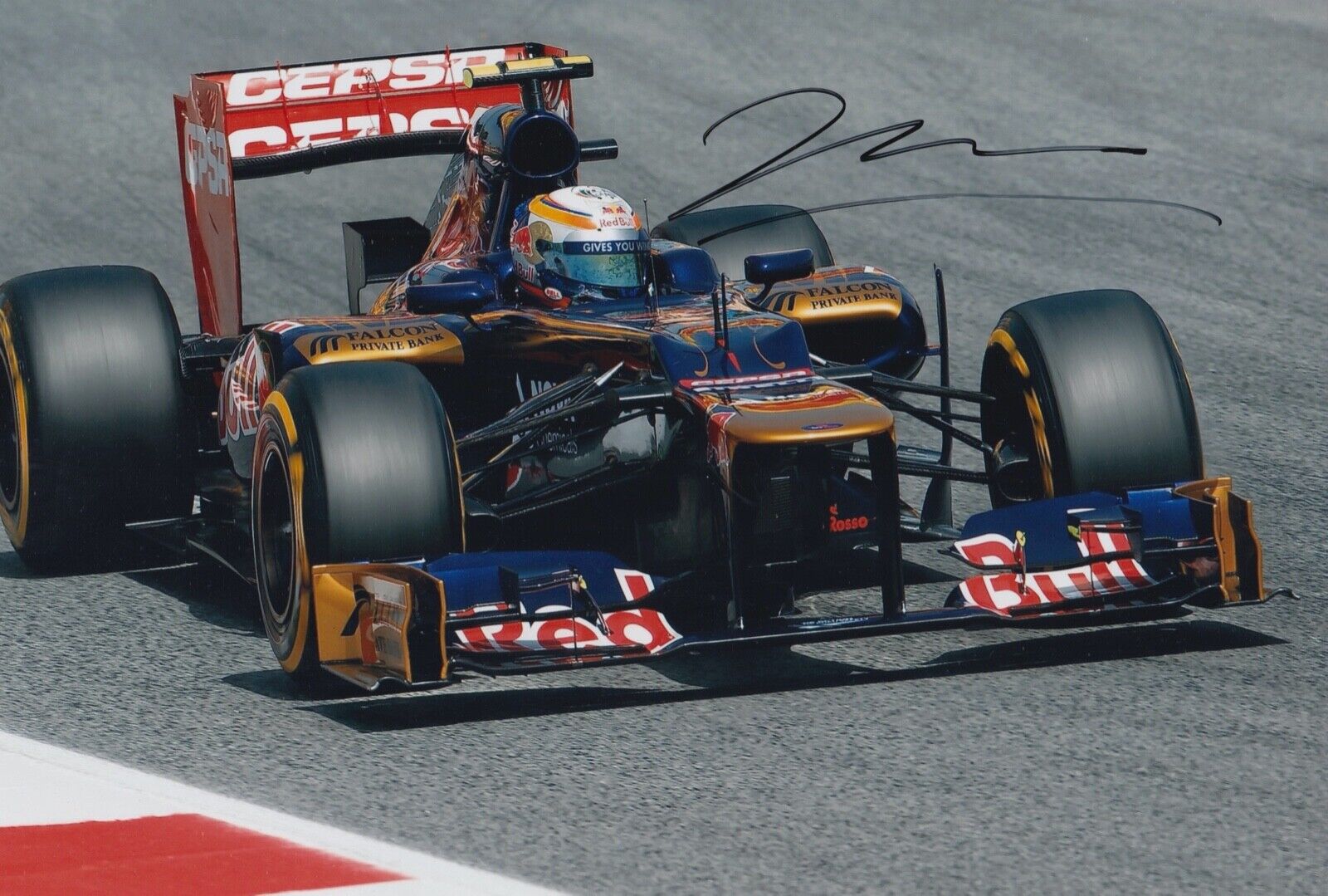 Jean-Eric Vergne Hand Signed 12x8 Photo Poster painting F1 Autograph Scuderia Toro Rosso 10