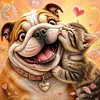 Luxury AB Velvet Diamond Painting Kit - Dog and Cat