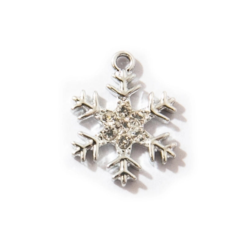 10 PCS/Package 10*13mm 14*19mm Alloy Rhinestones Snowflake Jewelry Accessories Pendant