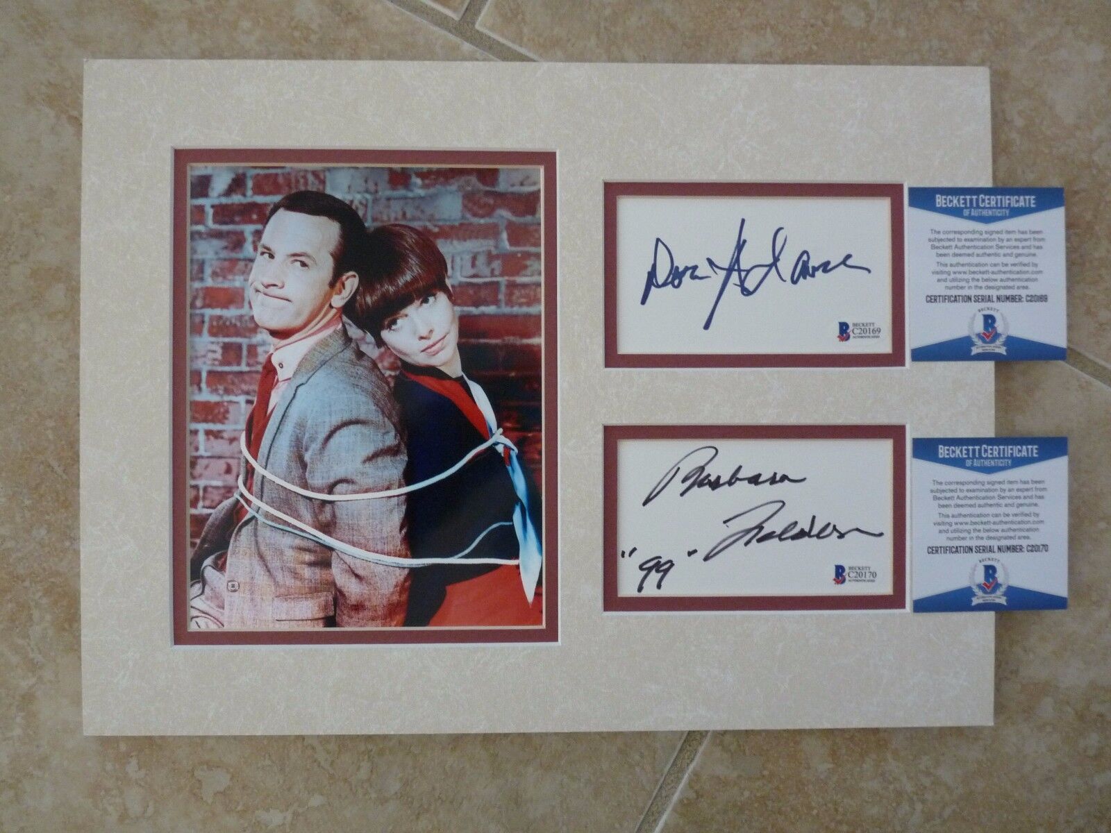 Get Smart Adams & Feldon Signed Autographed 11x14 Photo Poster painting Display BAS Certified