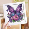 5D DIY Partial Special Shaped Drill Diamond Painting Kit Butterfly Decor With Frame Kit 18x18cm