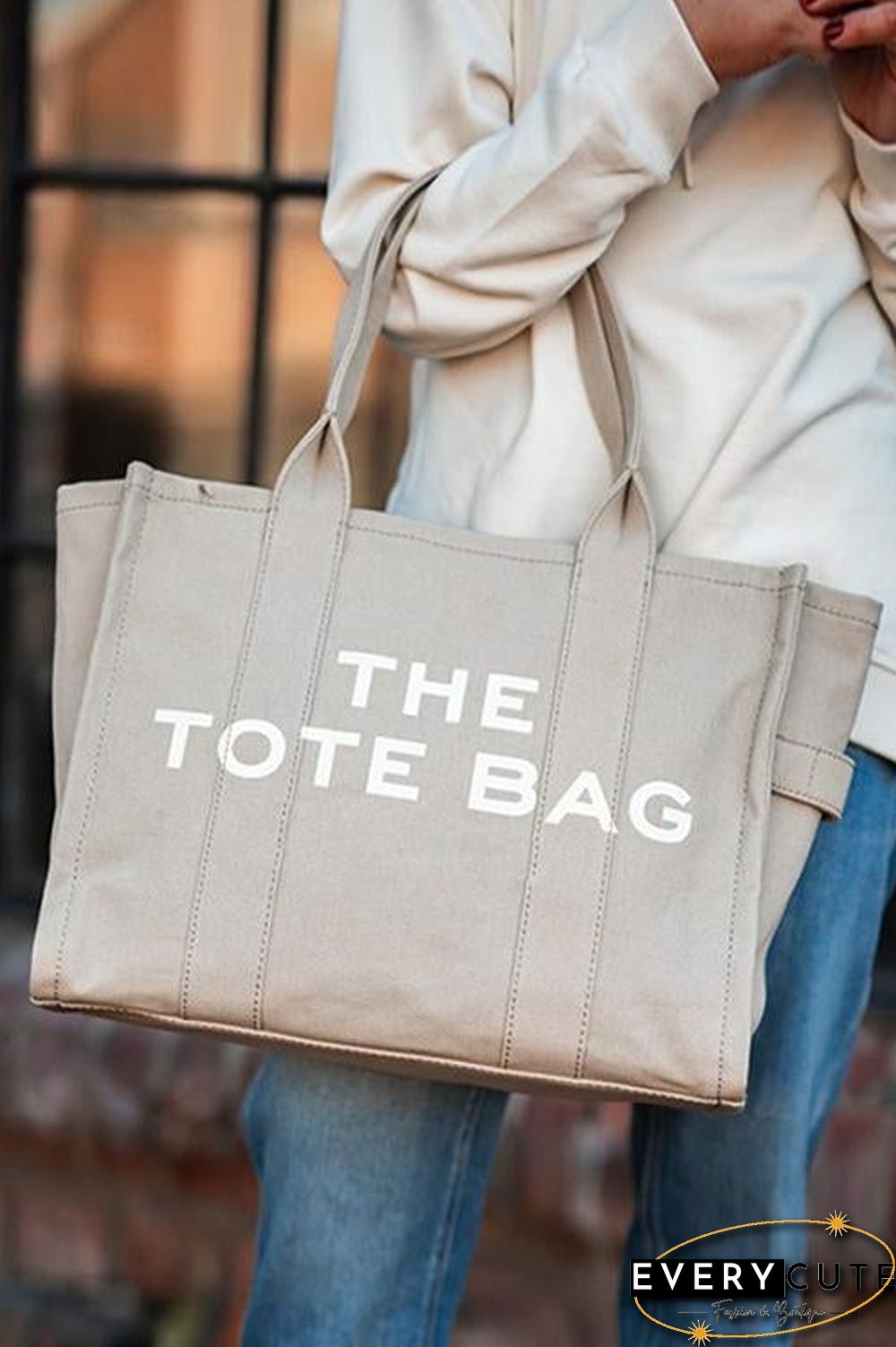 Canvas Crossbody Tote Bag